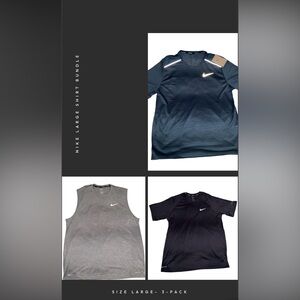Nike Black, Gray and Kelly Green Short Sleeve Tees